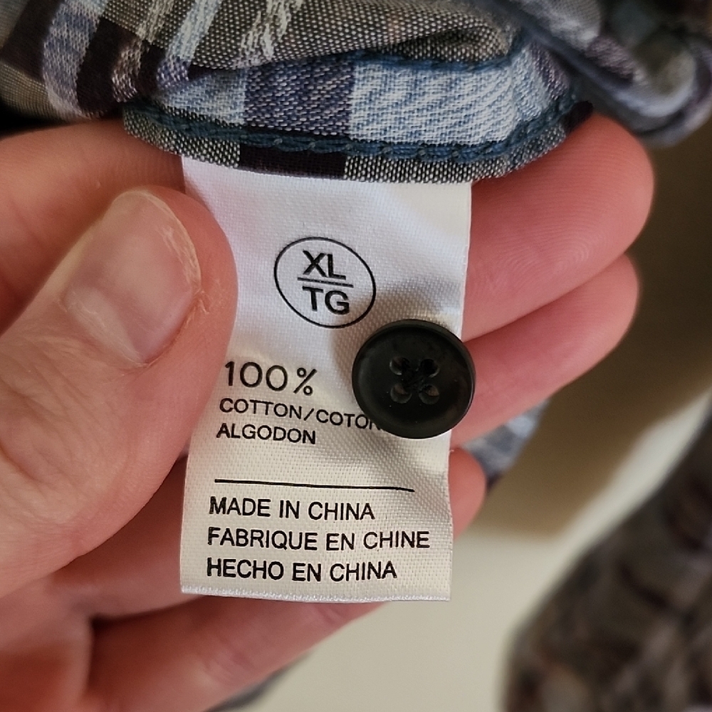 Buffalo David Bitton Plaid Button Down Shirt - Black and White - Picture 3 of 11